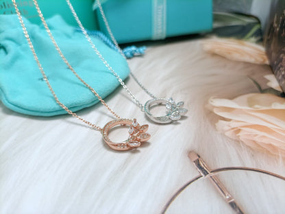 [Eterna Jewels]DIAMOND VINE CIRCLE PENDANT PLATINUM NECKLACE