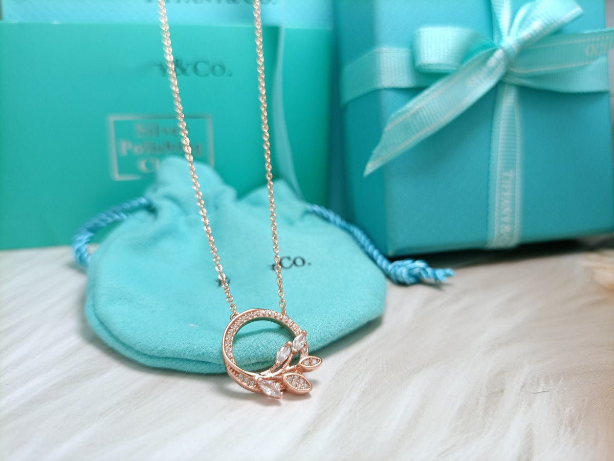 [Eterna Jewels]DIAMOND VINE CIRCLE PENDANT PLATINUM NECKLACE