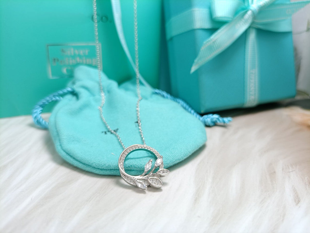 [Eterna Jewels]DIAMOND VINE CIRCLE PENDANT PLATINUM NECKLACE