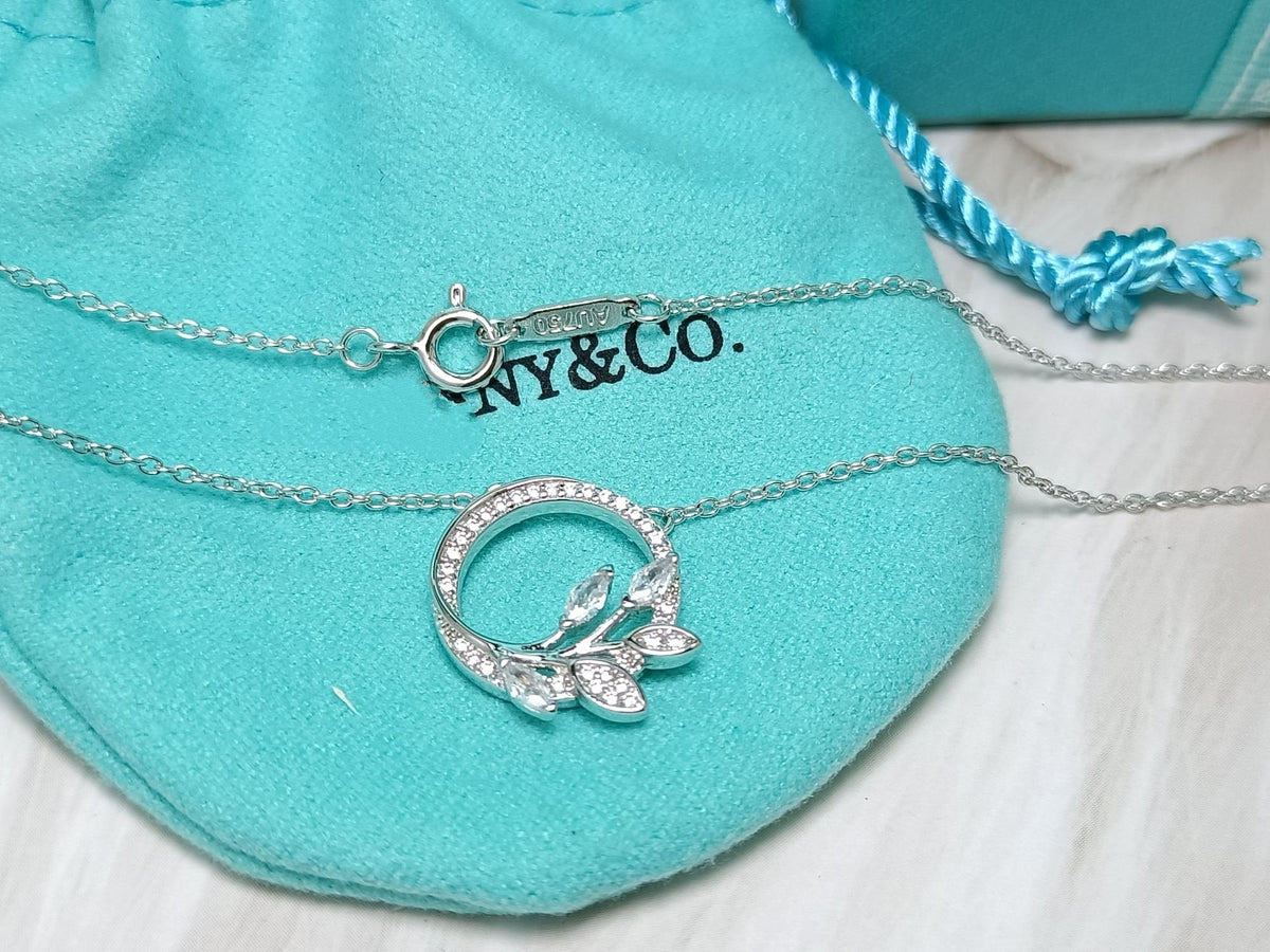 [Eterna Jewels]DIAMOND VINE CIRCLE PENDANT PLATINUM NECKLACE