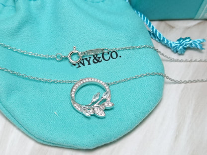 [Eterna Jewels]DIAMOND VINE CIRCLE PENDANT PLATINUM NECKLACE