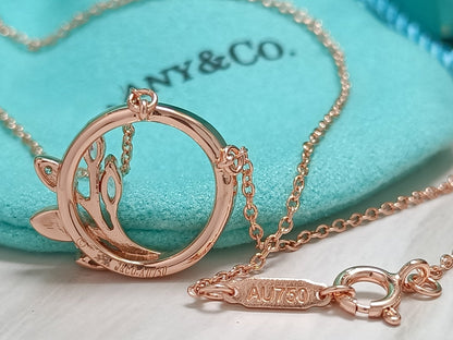 [Eterna Jewels]DIAMOND VINE CIRCLE PENDANT PLATINUM NECKLACE