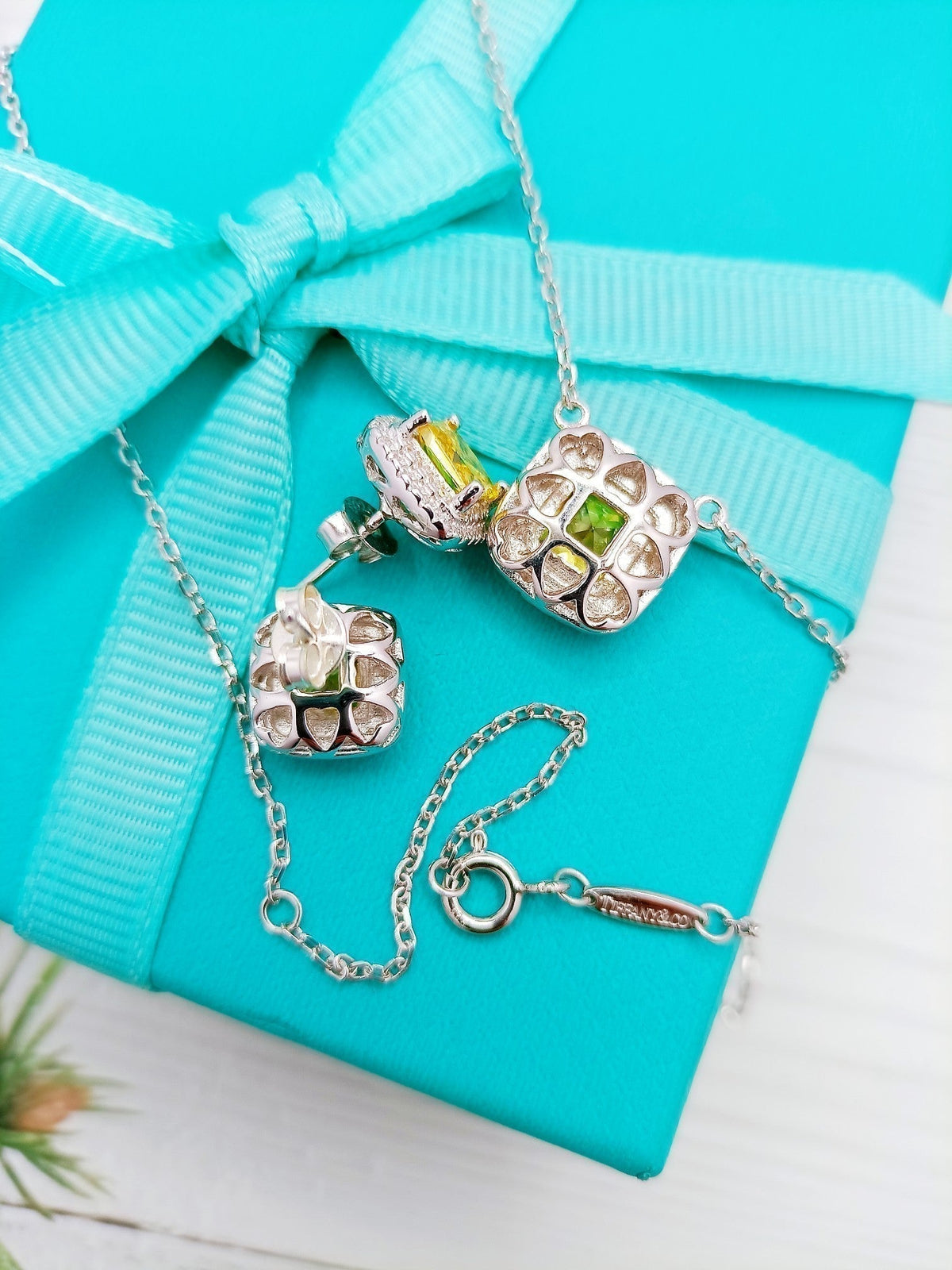 [Eterna Jewels]SPARKLERS CITRINE GEMSTONE PENDANT NECKLACE STERLING SILVER