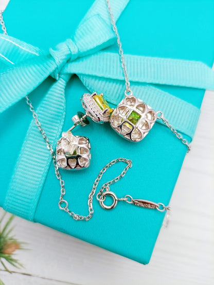 [Eterna Jewels]SPARKLERS CITRINE GEMSTONE PENDANT NECKLACE STERLING SILVER