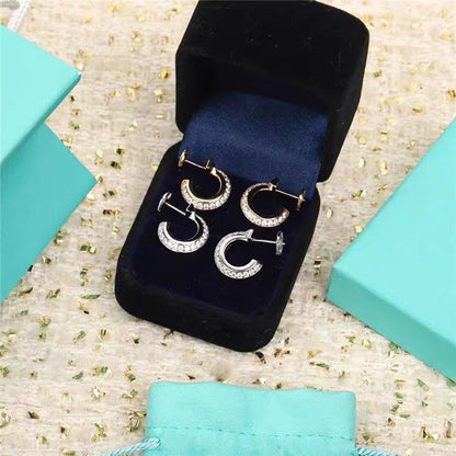[Eterna Jewels]HOOP EARRINGS IN ROSE GOLD WITH DIAMONDS
