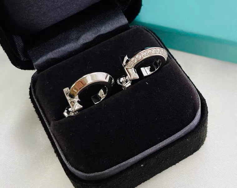 [Eterna Jewels]HOOP EARRINGS IN ROSE GOLD WITH DIAMONDS