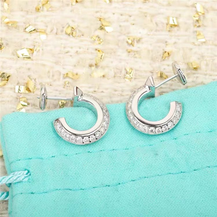 [Eterna Jewels]HOOP EARRINGS IN ROSE GOLD WITH DIAMONDS