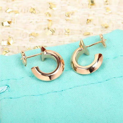 [Eterna Jewels]HOOP EARRINGS IN ROSE GOLD WITH DIAMONDS