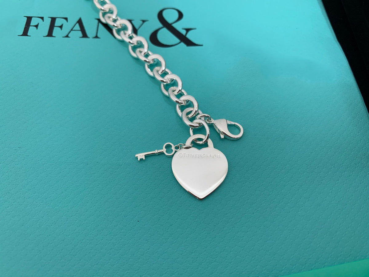 [Eterna Jewels]KEY HEART CARD CHUNKY INTERLOCKING BRACELET LENGTH