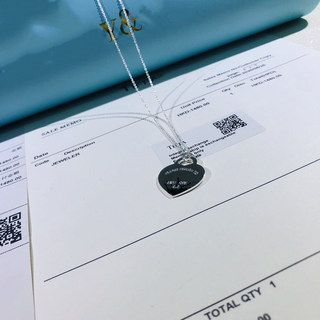 [Eterna Jewels]COLOUR HEART SPLASH TAG NECKLACE
