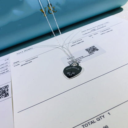 [Eterna Jewels]COLOUR HEART SPLASH TAG NECKLACE