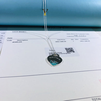 [Eterna Jewels]COLOUR HEART SPLASH TAG NECKLACE