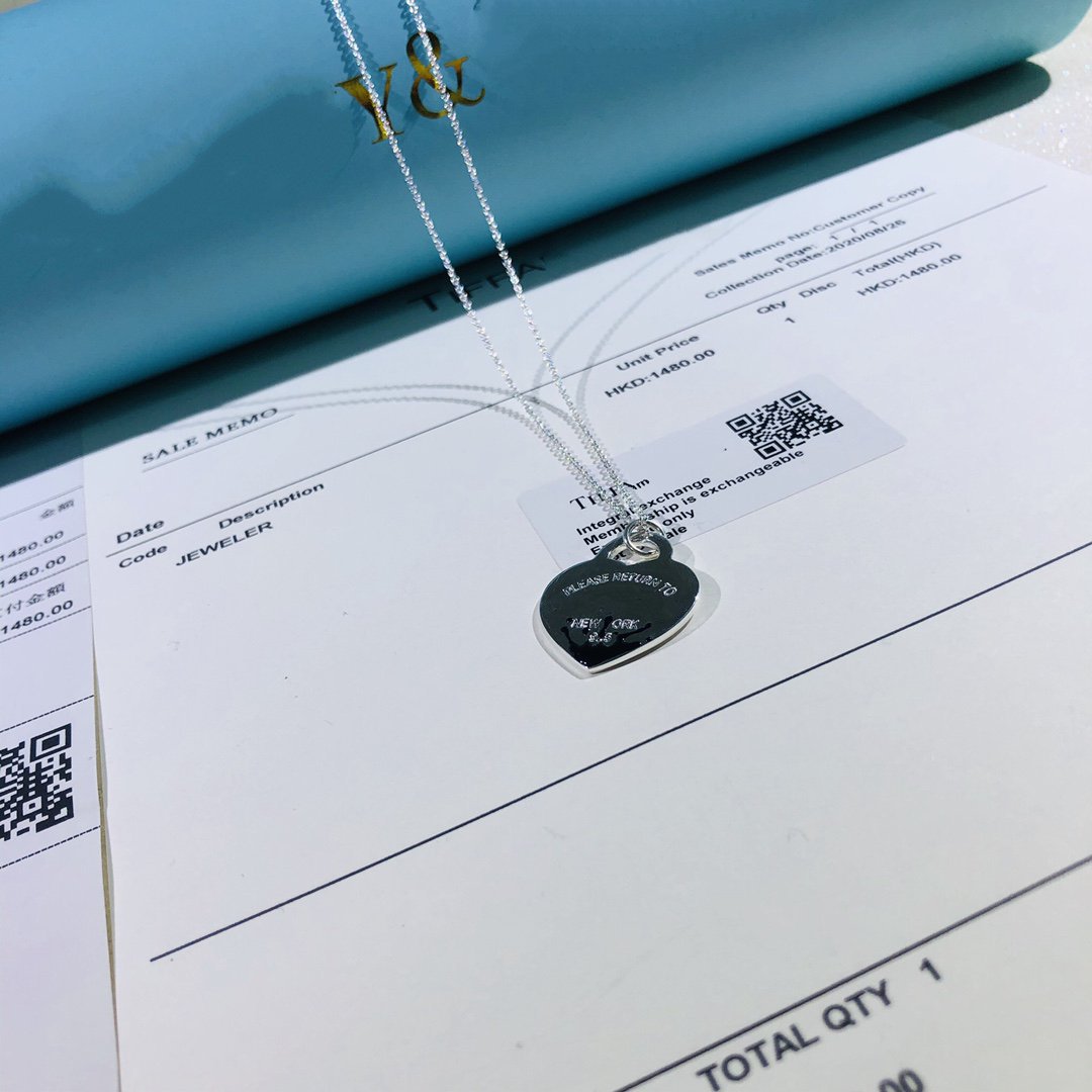 [Eterna Jewels]COLOUR HEART SPLASH TAG NECKLACE