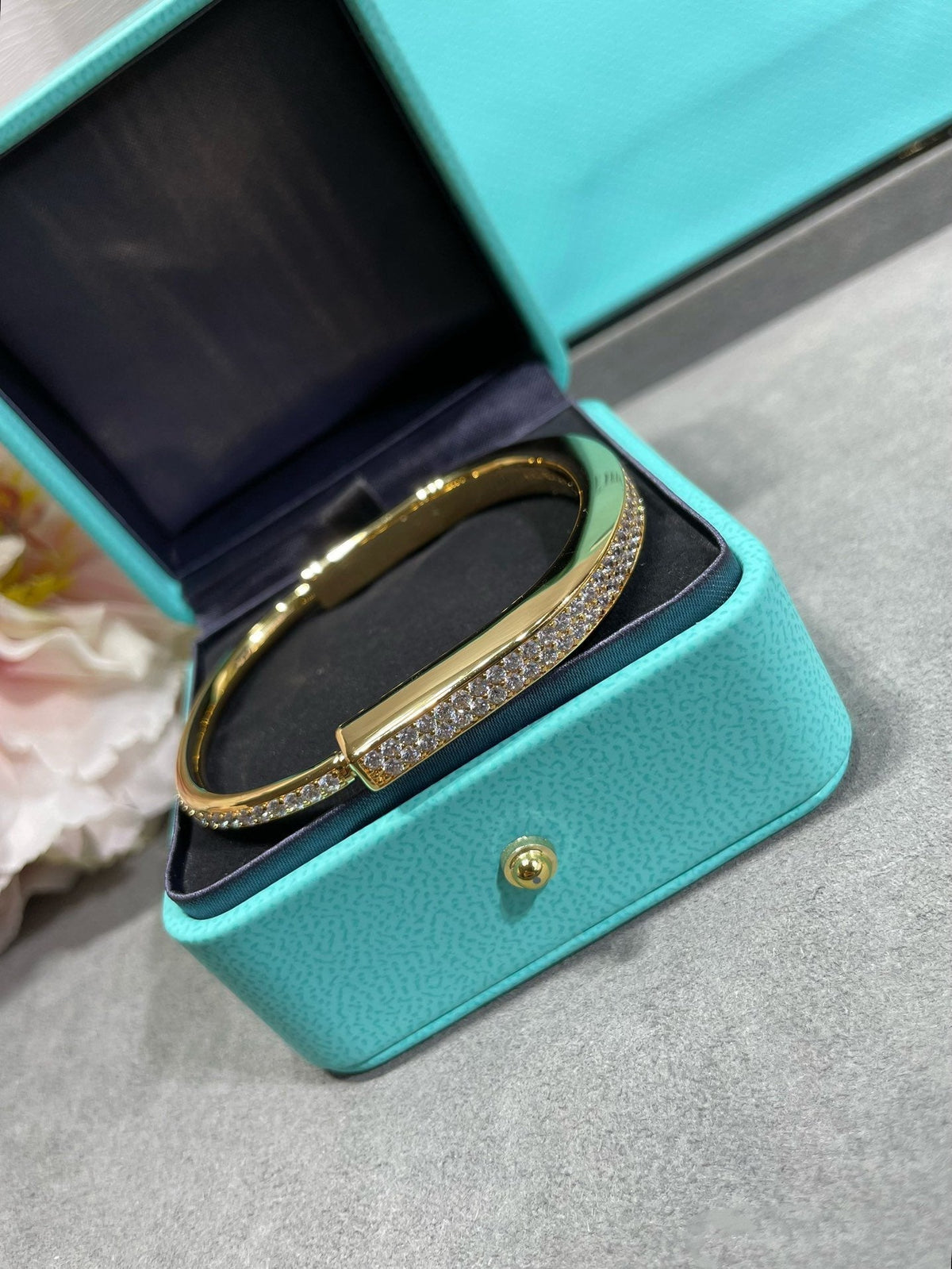 [Eterna Jewels]LOCK BRACELET DIAMOND PAVED