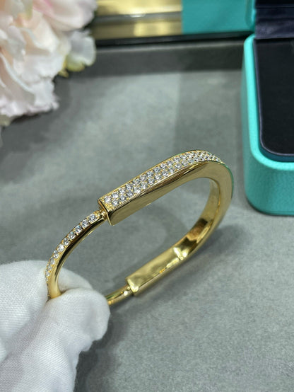 [Eterna Jewels]LOCK BRACELET DIAMOND PAVED