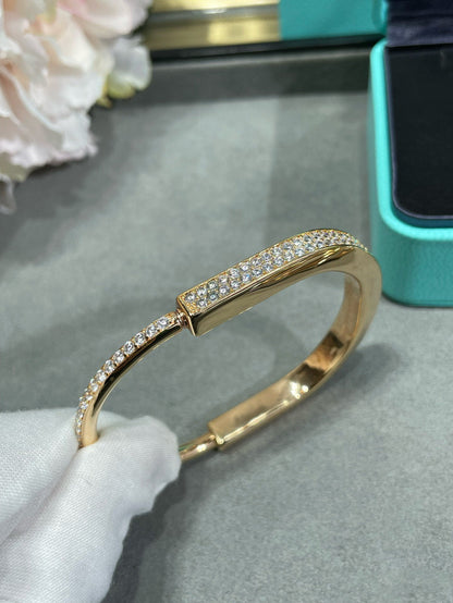 [Eterna Jewels]LOCK BRACELET DIAMOND PAVED