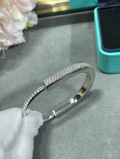 [Eterna Jewels]LOCK BRACELET DIAMOND PAVED