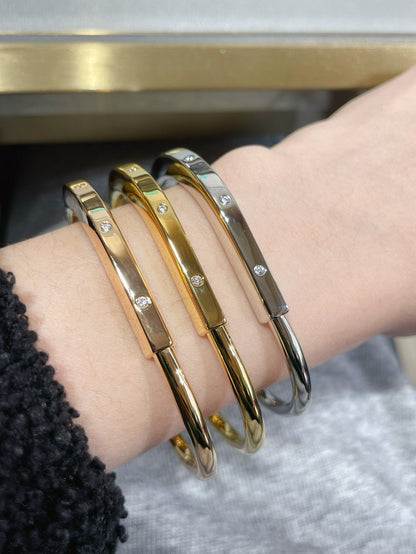 [Eterna Jewels]LOCK BRACELET 8 DIAMOND