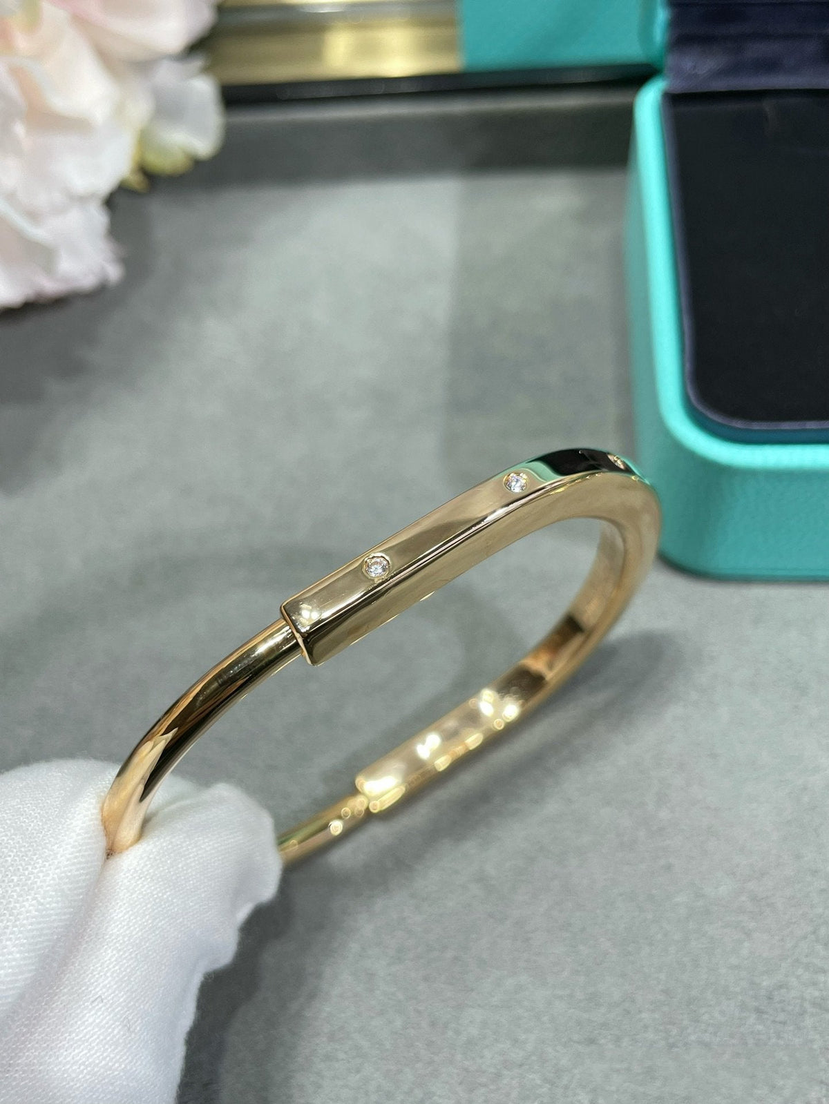 [Eterna Jewels]LOCK BRACELET 8 DIAMOND