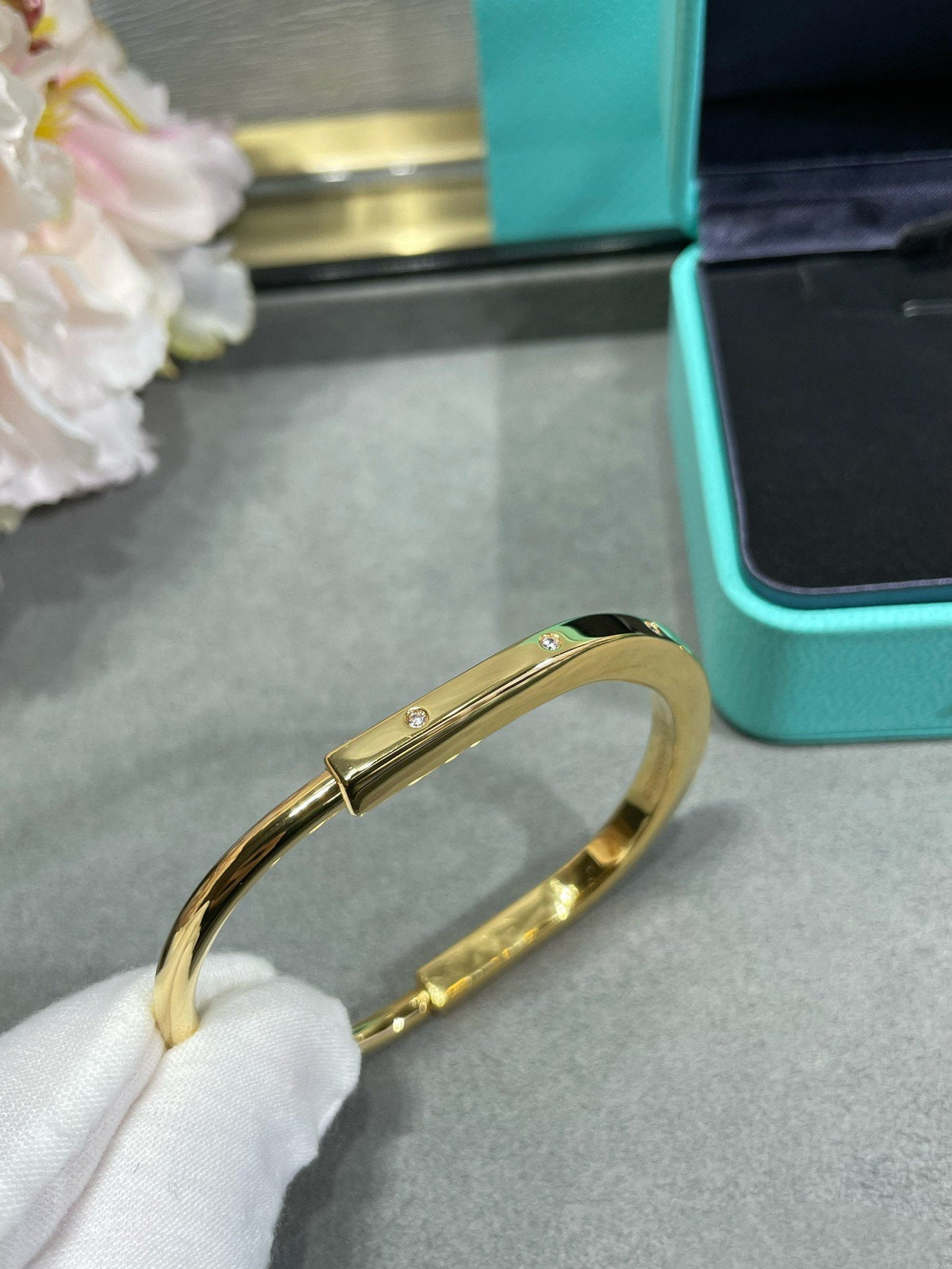 [Eterna Jewels]LOCK BRACELET 8 DIAMOND