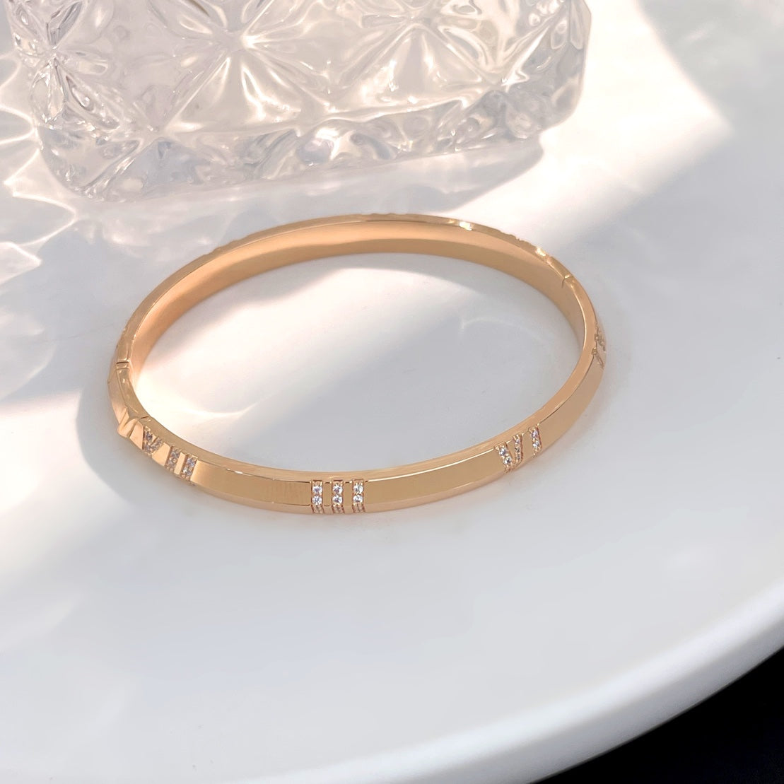 [Eterna Jewels]ATLAS BRACELET 6MM DIAMOND PINK GOLD