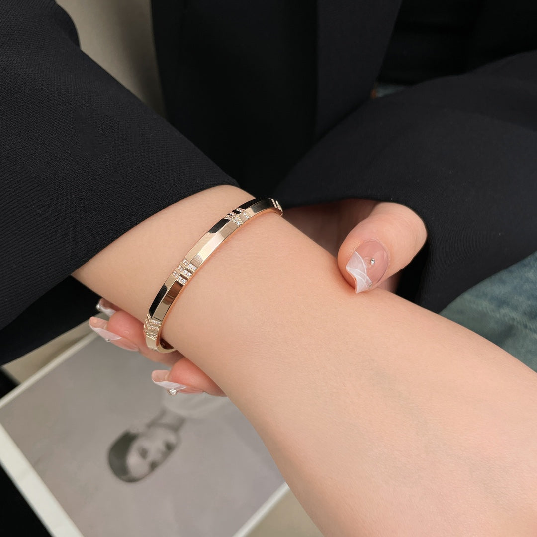 [Eterna Jewels]ATLAS BRACELET 6MM DIAMOND PINK GOLD