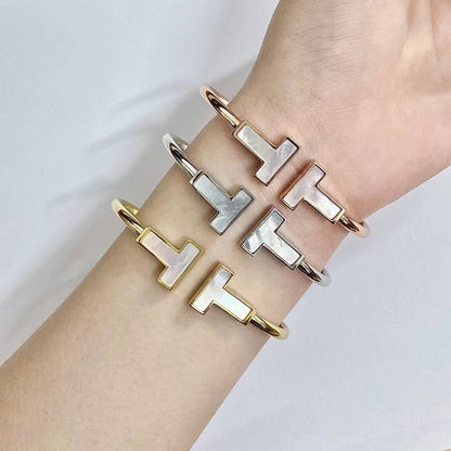 [Eterna Jewels]T WIDE MOP OPEN BRACELET