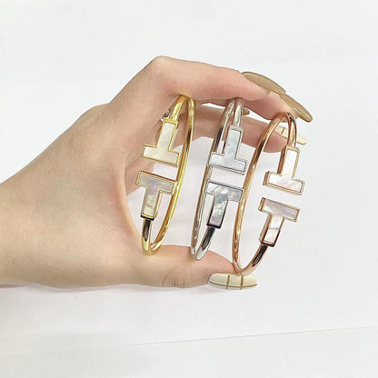 [Eterna Jewels]T WIDE MOP OPEN BRACELET