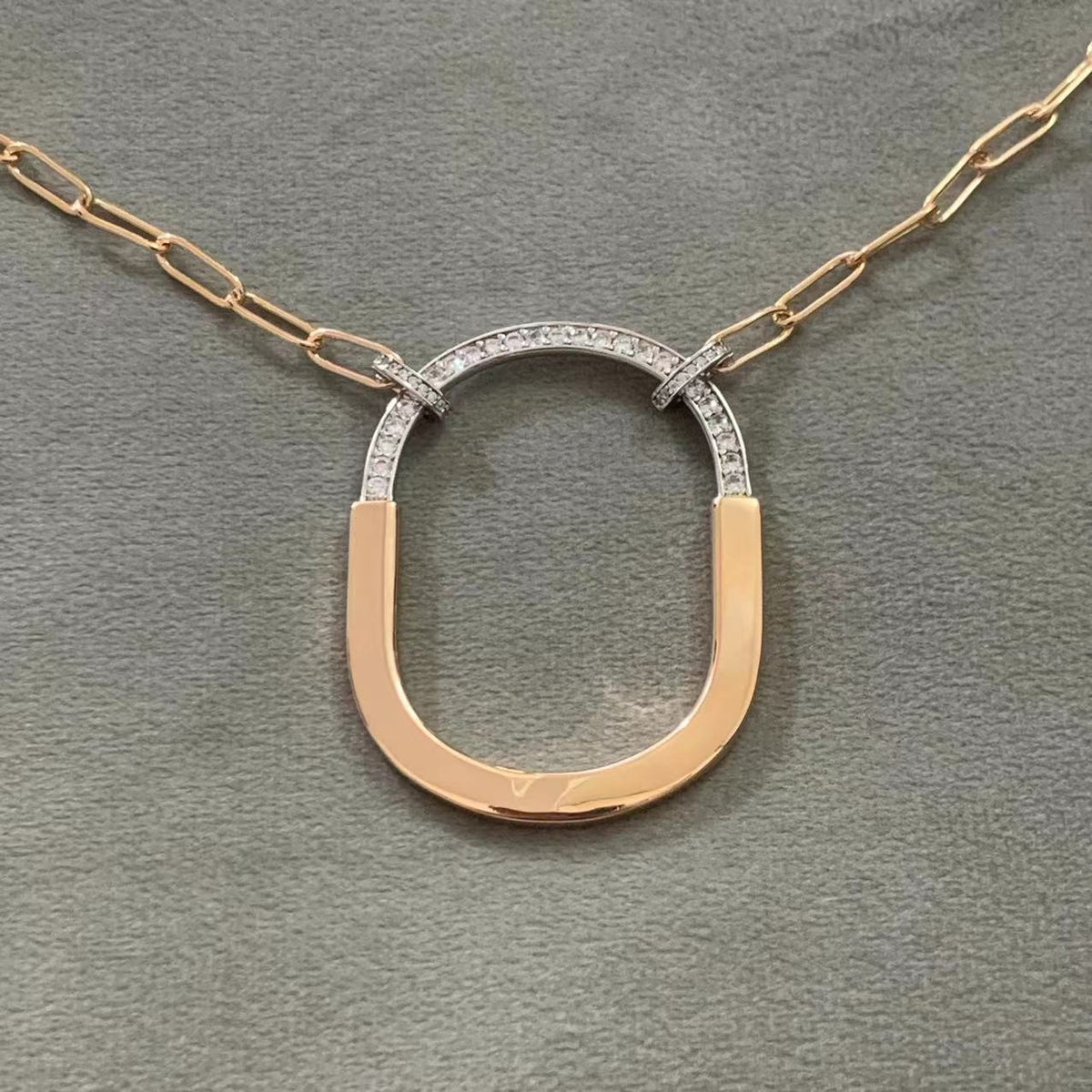 [Eterna Jewels]LOCK DIAMOND NECKLACE