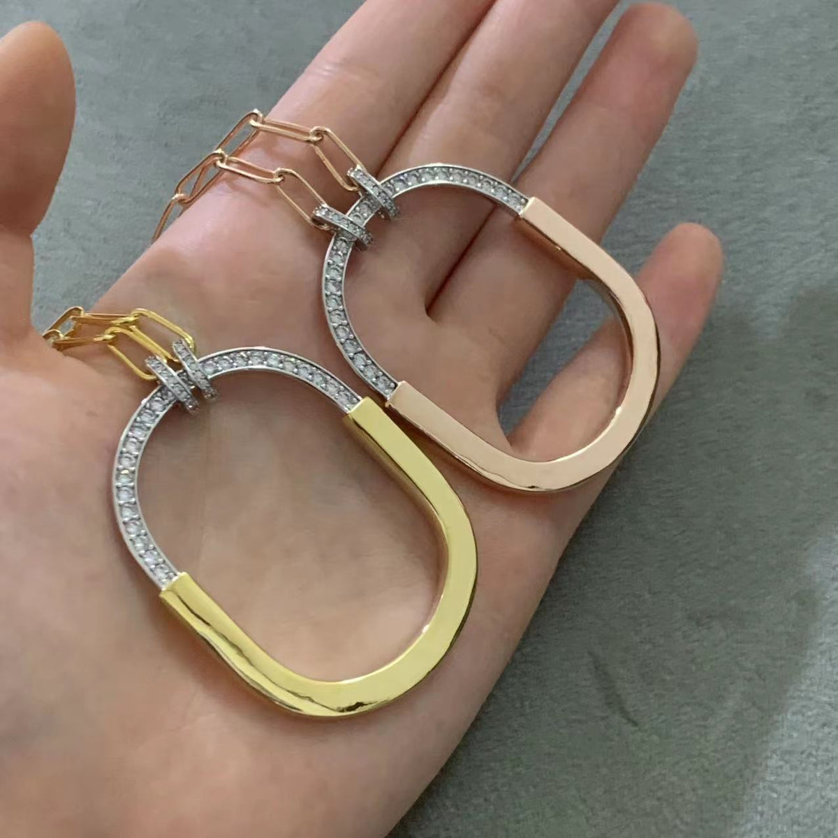 [Eterna Jewels]LOCK DIAMOND NECKLACE
