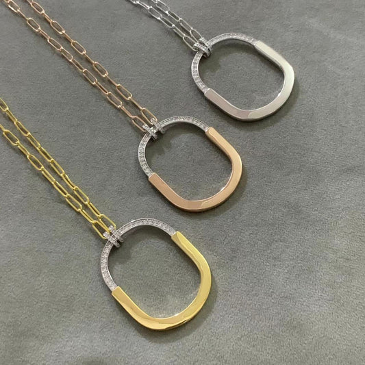 [Eterna Jewels]LOCK DIAMOND NECKLACE