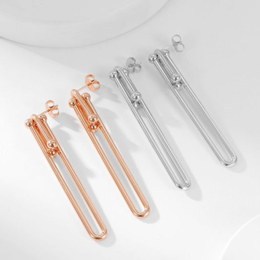 [Eterna Jewels]HARDWEAR LONG DROP EARRINGS