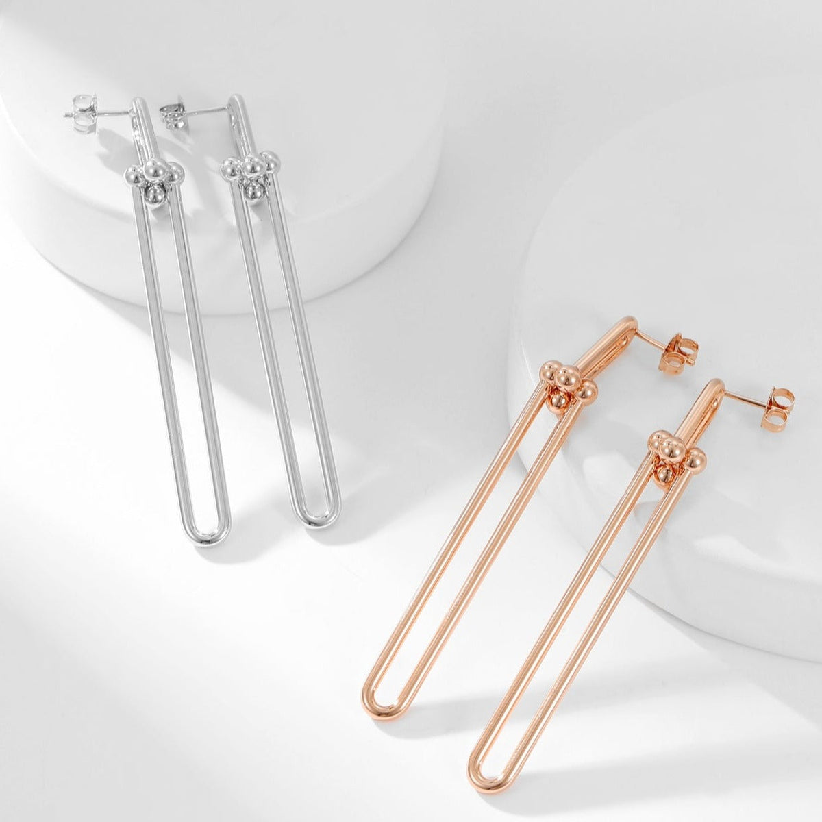 [Eterna Jewels]HARDWEAR LONG DROP EARRINGS