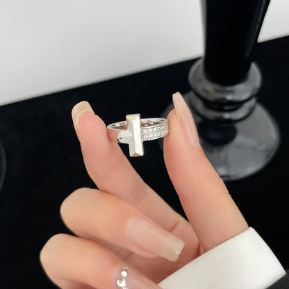 [Eterna Jewels]T WIDE DIAMOND RING