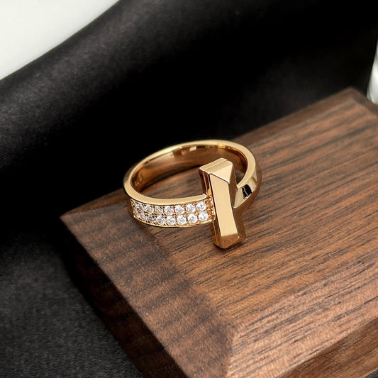 [Eterna Jewels]T WIDE DIAMOND RING