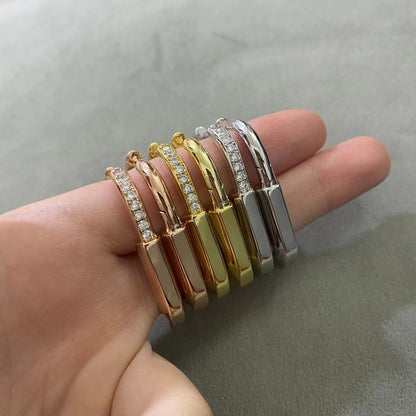 [Eterna Jewels]LOCK MEDIUM DIAMNOND EARRINGS