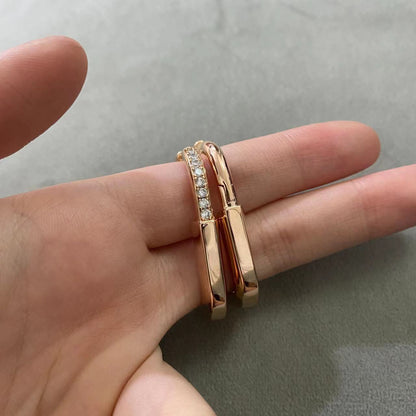 [Eterna Jewels]LOCK MEDIUM DIAMNOND EARRINGS