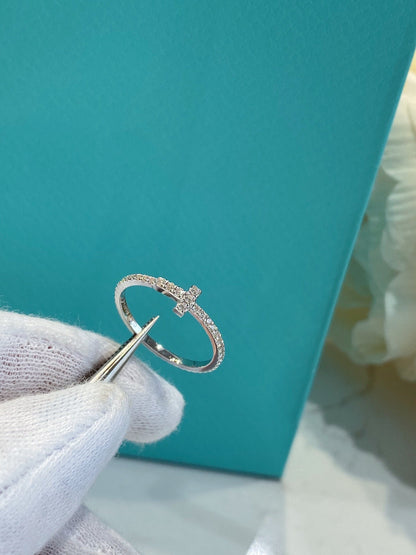 [Eterna Jewels]T SMALL RING DIAMOND SILVER