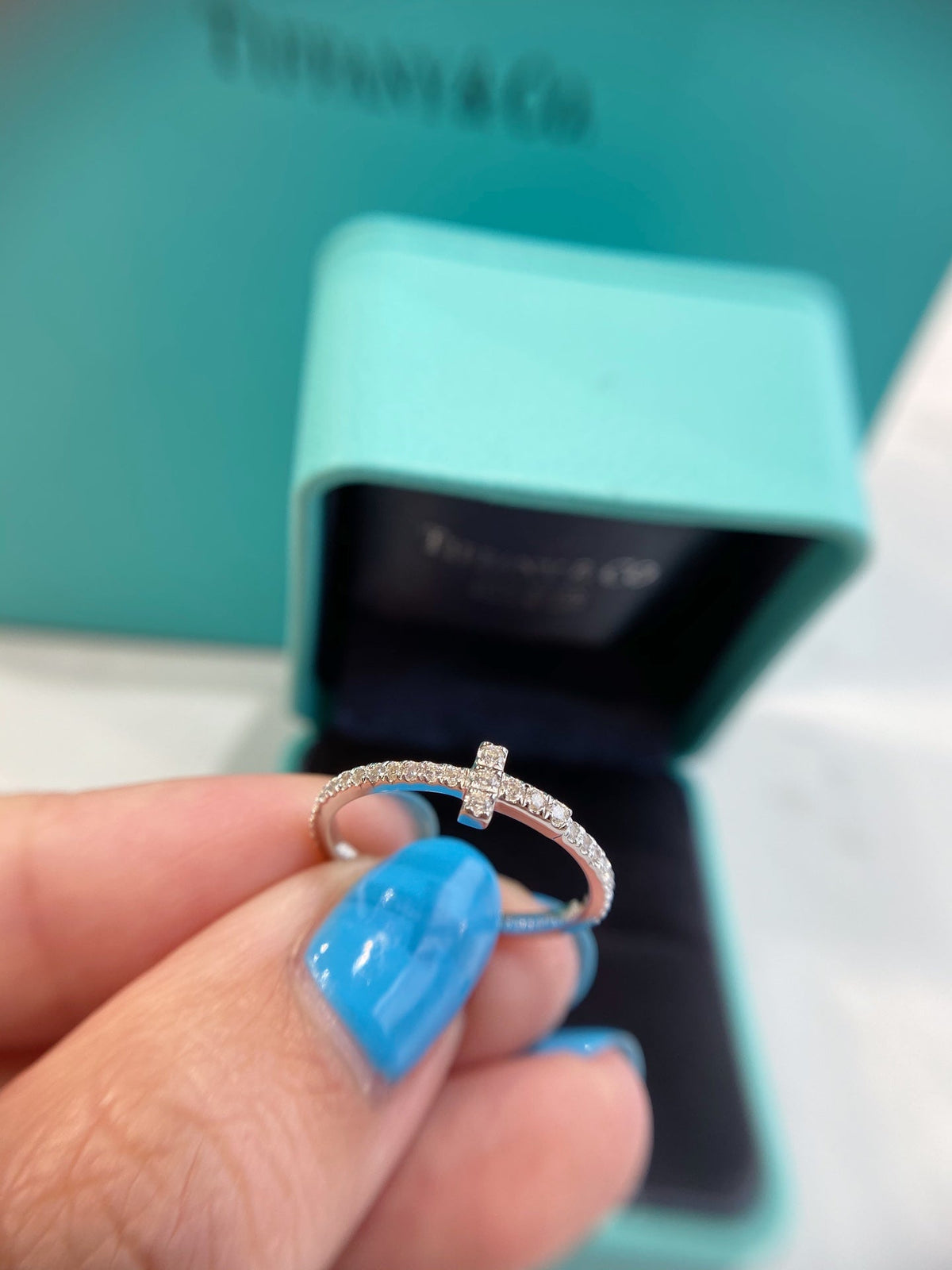 [Eterna Jewels]T SMALL RING DIAMOND SILVER