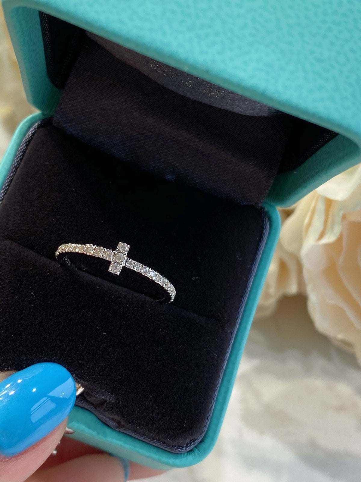 [Eterna Jewels]T SMALL RING DIAMOND SILVER