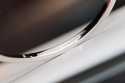 [Eterna Jewels]NARROW T1 HINGED BANGLE DIAMOND SILVER