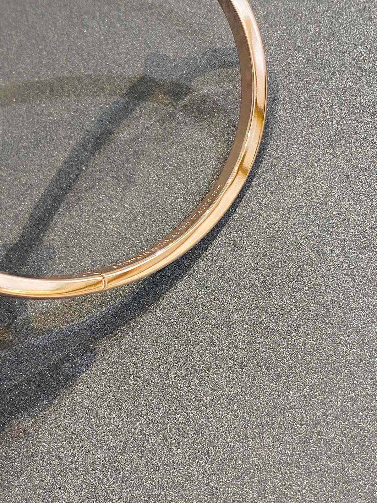 [Eterna Jewels]NARROW T1 HINGED BANGLE DIAMOND PINK GOLD