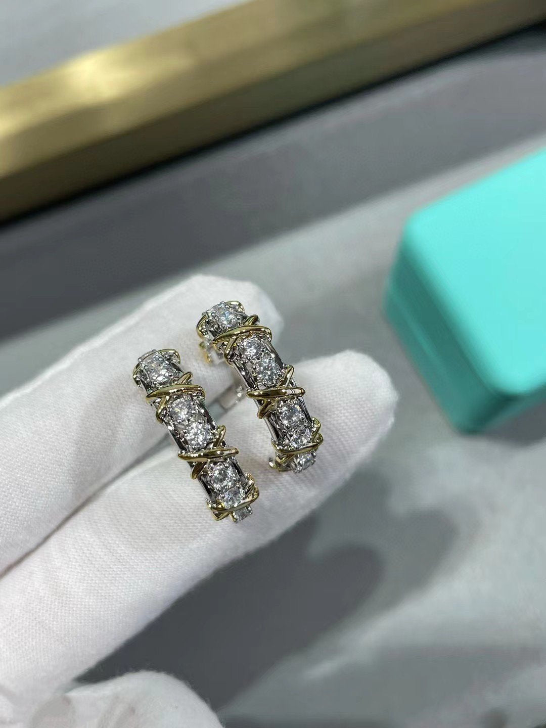 [Eterna Jewels]SCHLUMBERGER GOLD DIAMOND EARRINGS