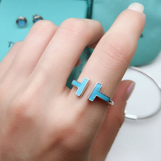[Eterna Jewels]T SMALL TURQUOISE SILVER RING
