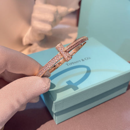 [Eterna Jewels]T1 WIDE HINGED BANGLE DIAMOND PAVED BRACELET