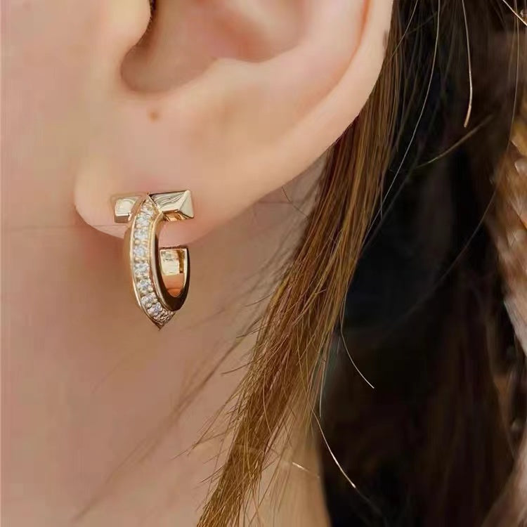 [Eterna Jewels]T1 HOOP DIAMOND EARRINGS