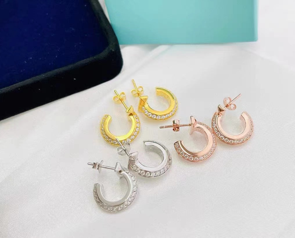 [Eterna Jewels]T1 HOOP DIAMOND EARRINGS