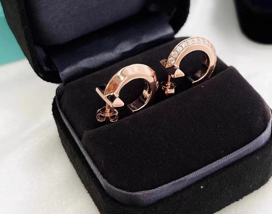 [Eterna Jewels]T1 HOOP DIAMOND EARRINGS