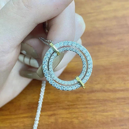 [Eterna Jewels]EDGE DIAMOND GOLD SILVER NECKLACE