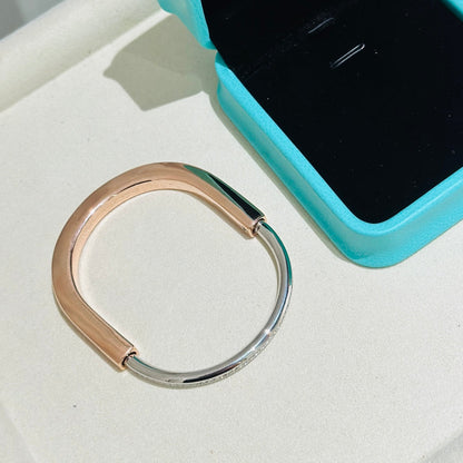 [Eterna Jewels]LOCK PINK GOLD SILVER DIAMOND BRACELET